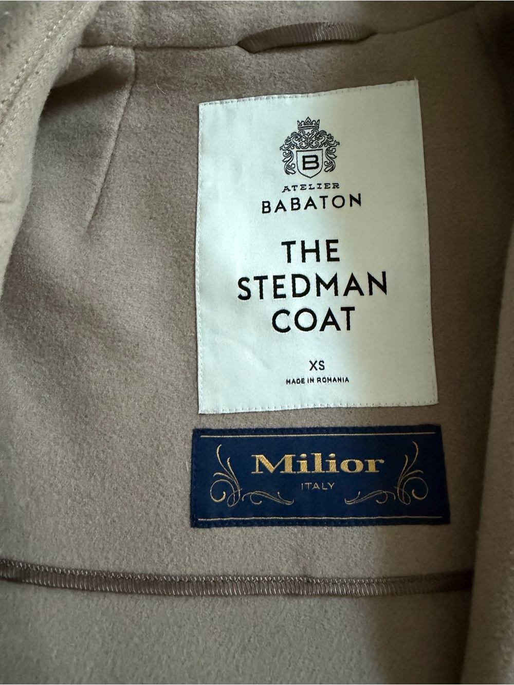 Aritzia The Stedman Women's Wool-Blend Coat in Light Beige - Picture 2 of 3